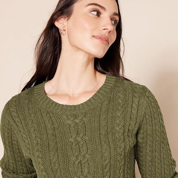 Green Cable Knit Sweater